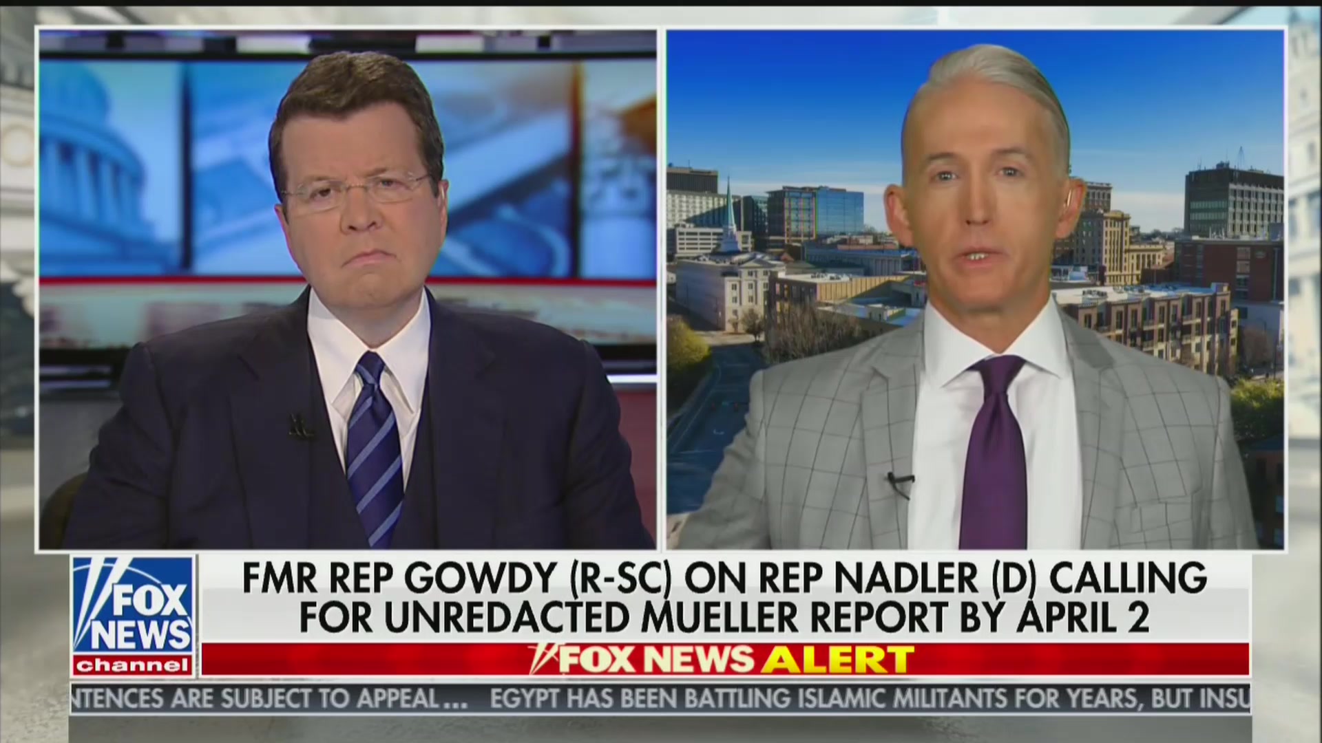 Trey Gowdy Doesn’t Want Mueller Report Released, Fox Host Reminds Him It’s ‘Coming Out’ Regardless