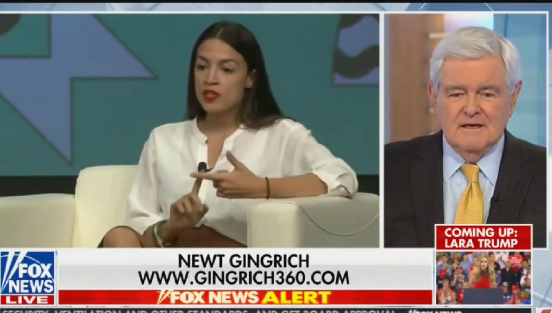Newt Gingrich Puts on His ‘Historian’ Cap to Call Ocasio-Cortez a ‘Joke’ Who Smokes ‘Grass’