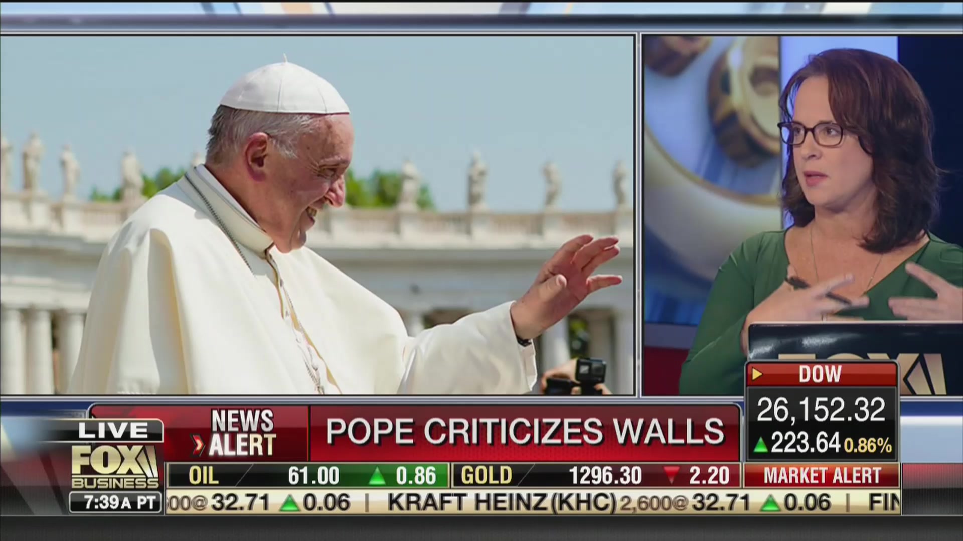 Fox Host Elizabeth MacDonald: The Pope Is ‘Weak on the Border Wall’