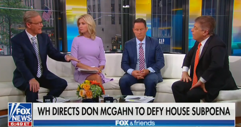 Fox Hosts Joke That Congress Will Question An Empty Chair, Box Of Chicken If McGahn Defies Subpoena