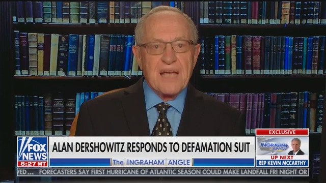 Dershowitz Talks About Epstein on Fox for First Time Ever: ‘I’m Proud’ That ‘I Represented Him’