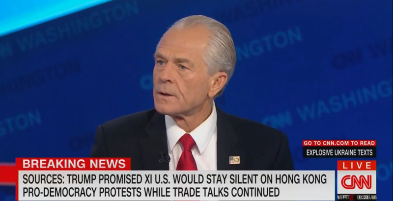 Trump Trade Adviser Peter Navarro Won’t Deny That He Raised Biden With China