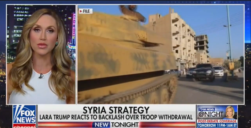 Lara Trump on the President’s Syria Withdrawal: ‘The Average American’ Would Have to Google the Kurds
