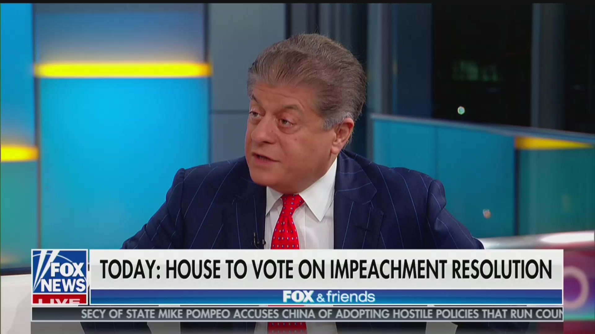 Judge Napolitano Schools Fox & Friends: Schiff Just Following House Rules on Impeachment