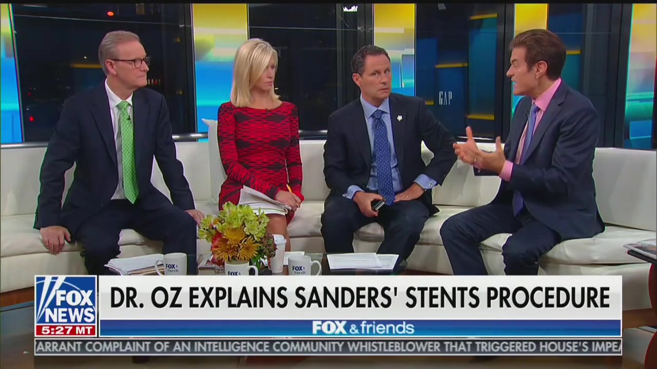Watch: ‘Fox & Friends’ Fail to Get Dr. Oz to Say Something Bad About Bernie Sanders’ Health
