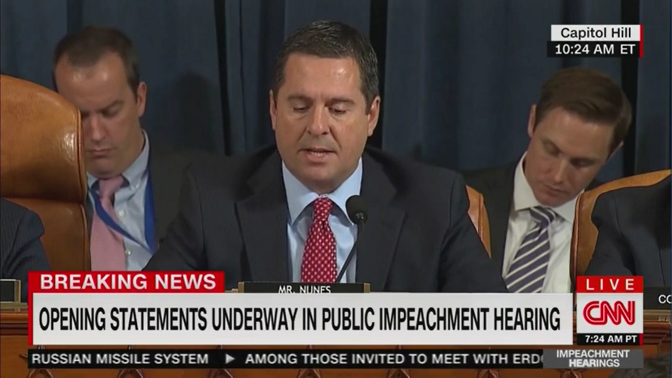 Devin Nunes Goes Full Deep State in His Impeachment Opening Statement