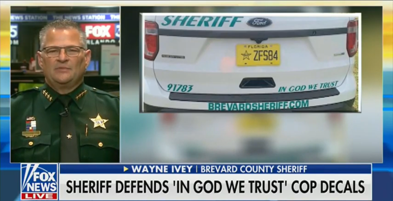 Sheriff Defends Putting ‘In God We Trust’ on Police Cars: ‘We’re Gonna Lose This Great Country’