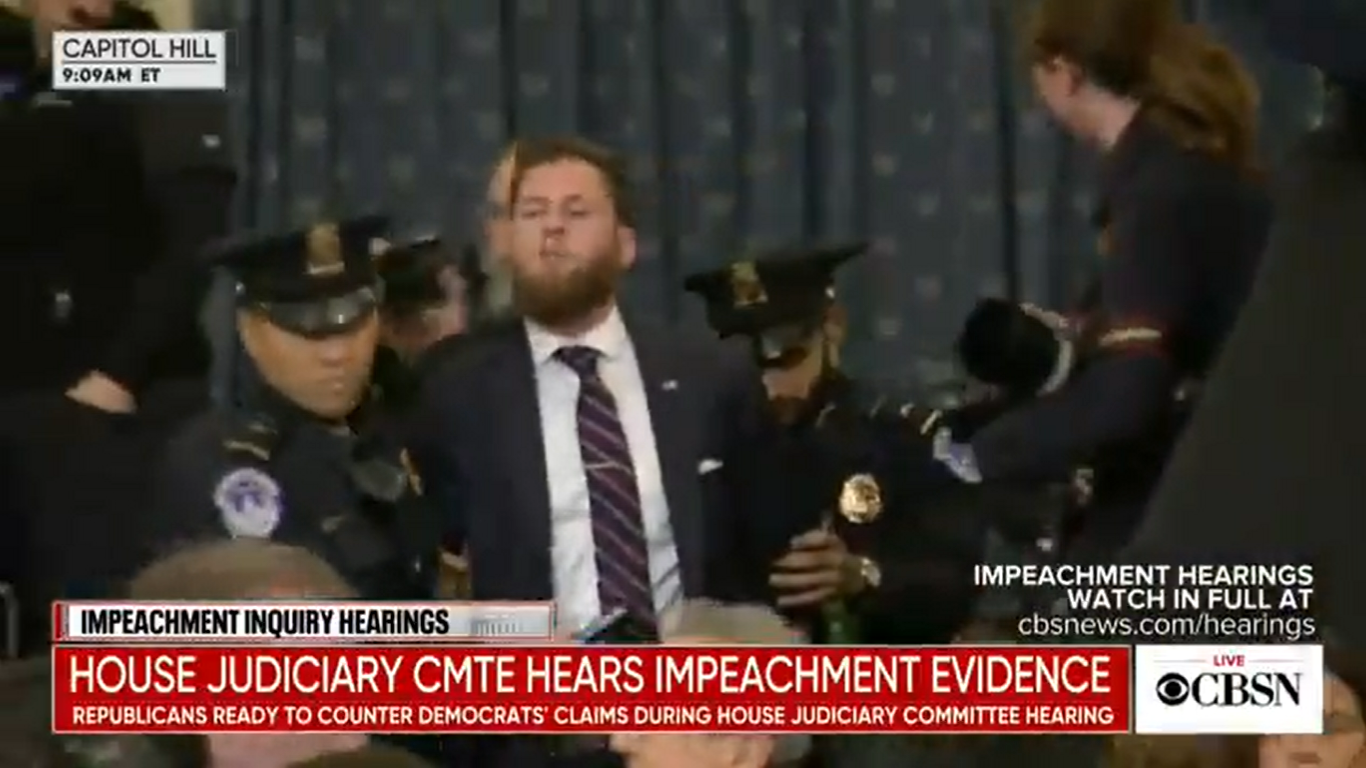 Infowars Host Interrupts Impeachment Hearing, Accuses Democrats of ‘Treason’