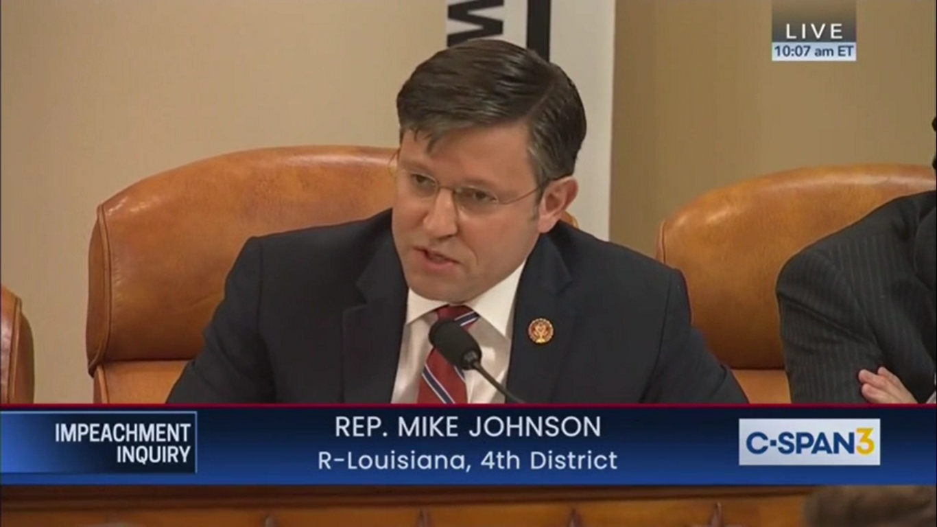 GOP Rep. Mike Johnson Tries to Strike Testimony on Trump’s Misconduct Because It ‘Impugns’ the President