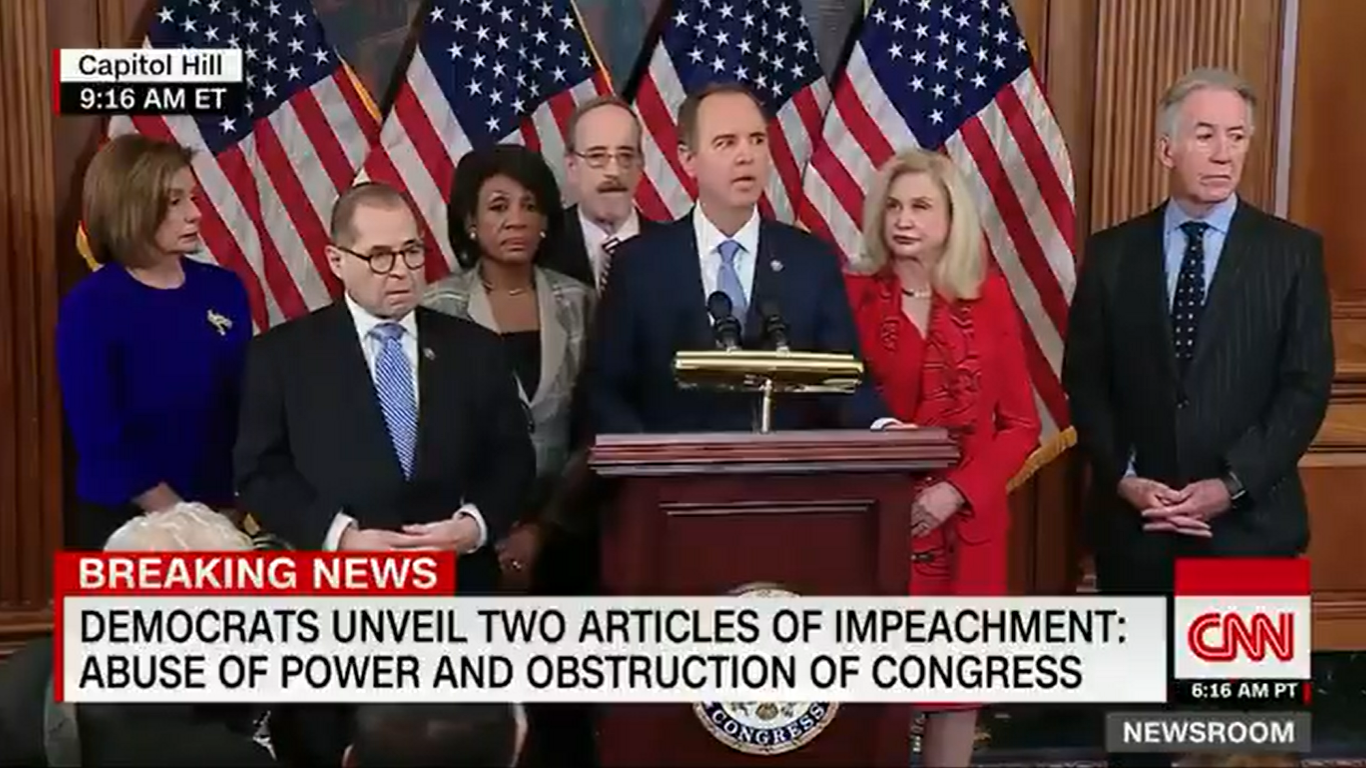 Democrats Announce Two Articles of Impeachment Against President Trump