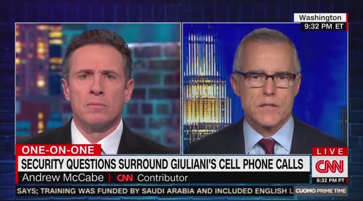 McCabe Explains the Danger In Trump’s Reported Personal Cell Phone Use
