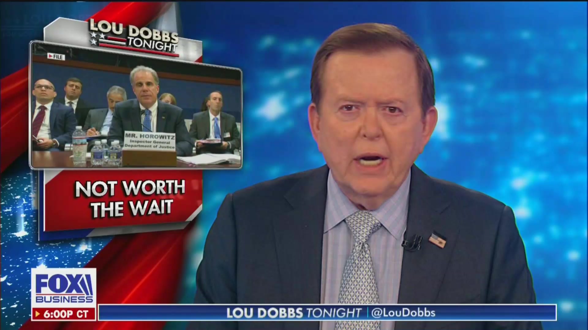 Fox’s Lou Dobbs: Horowitz Report Proves ‘Deep State’ Controls Our Government