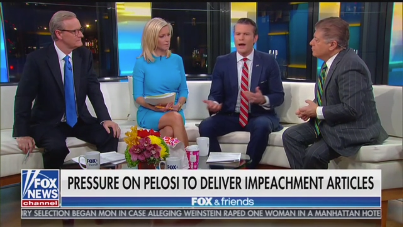 Fox’s Judge Nap Clashes with Pete Hegseth on Bolton Testimony: Impeachment Trial ‘Is a Search for the Truth’