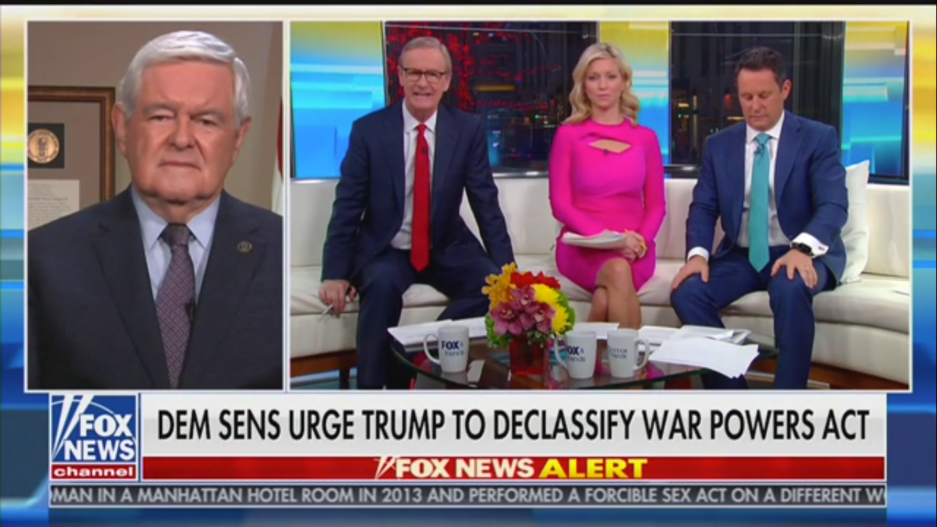 Newt Gingrich: ‘The Iranian Dictatorship Has Been at War With Us Since 1979’