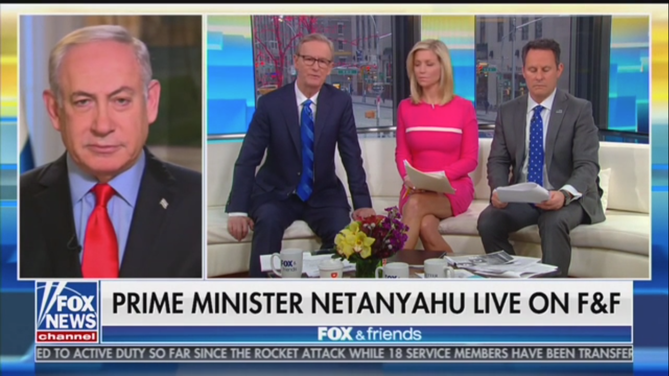 Israeli Prime Minister Praises Trump on ‘Fox & Friends’: ‘Best Friend That Israel Has Ever Had’