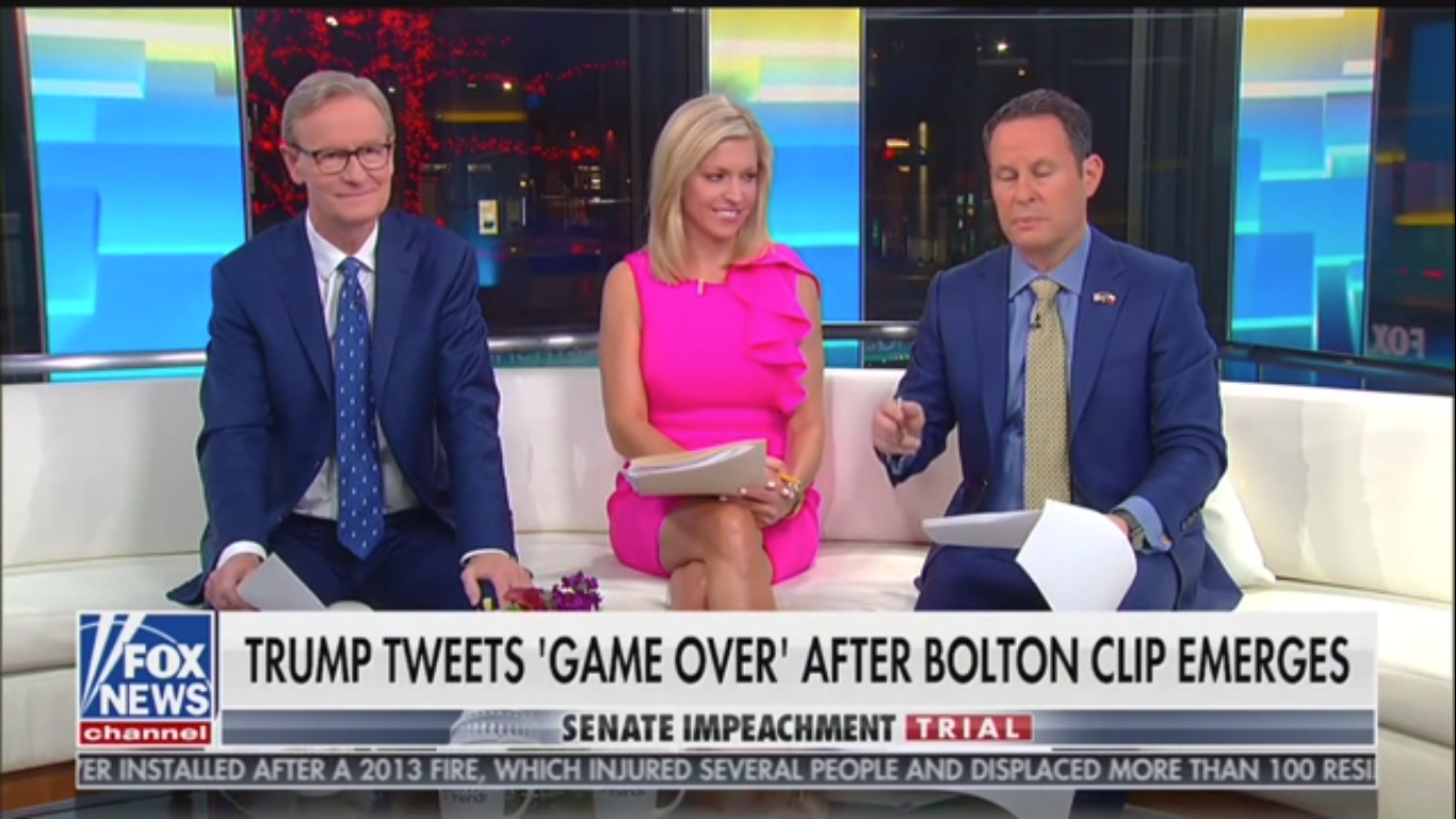 Fox’s Brian Kilmeade: ‘I Don’t Like the Idea of People Making John Bolton Out to Be a Liar’