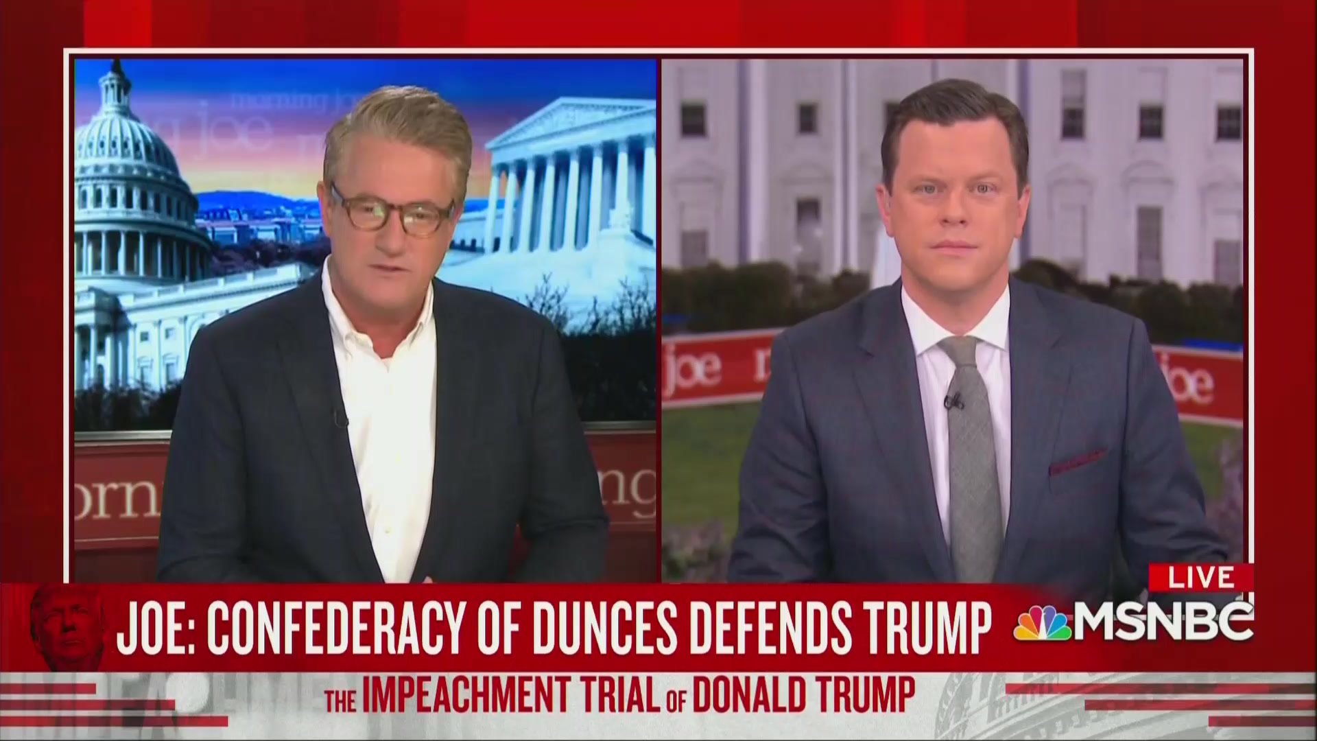 Joe Scarborough Ridicules Trump’s Impeachment Lawyers: ‘Confederacy of Dunces!’