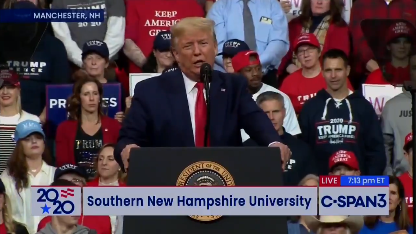 Trump Claims That 2016 Election in New Hampshire Was Rigged Against Him