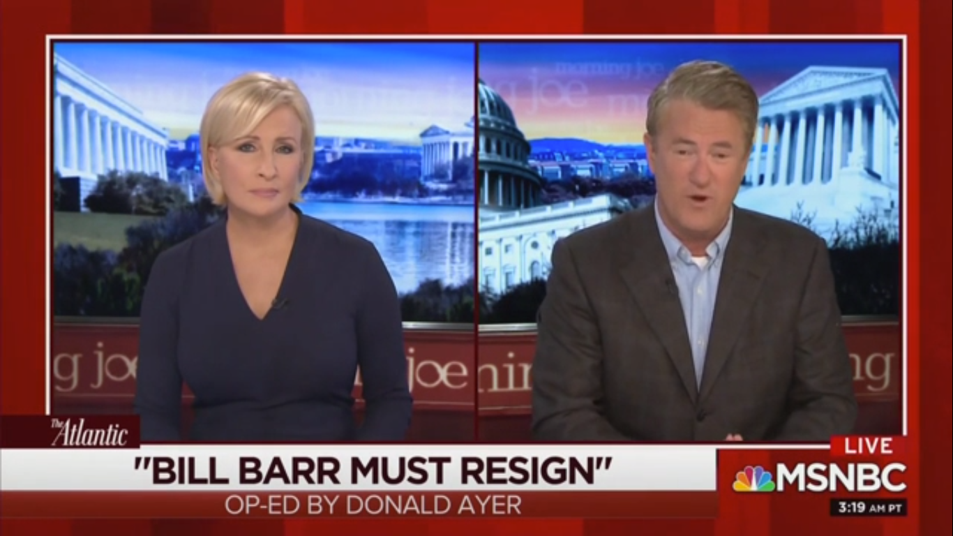 Joe Scarborough: Bill Barr ‘Started a Search and Destroy Mission’ Against Trump’s Political Opponents