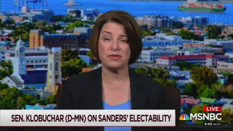 Amy Klobuchar Says Sanders Is ‘Alienating’: ‘It’s Gonna Push a Lot of People Out’