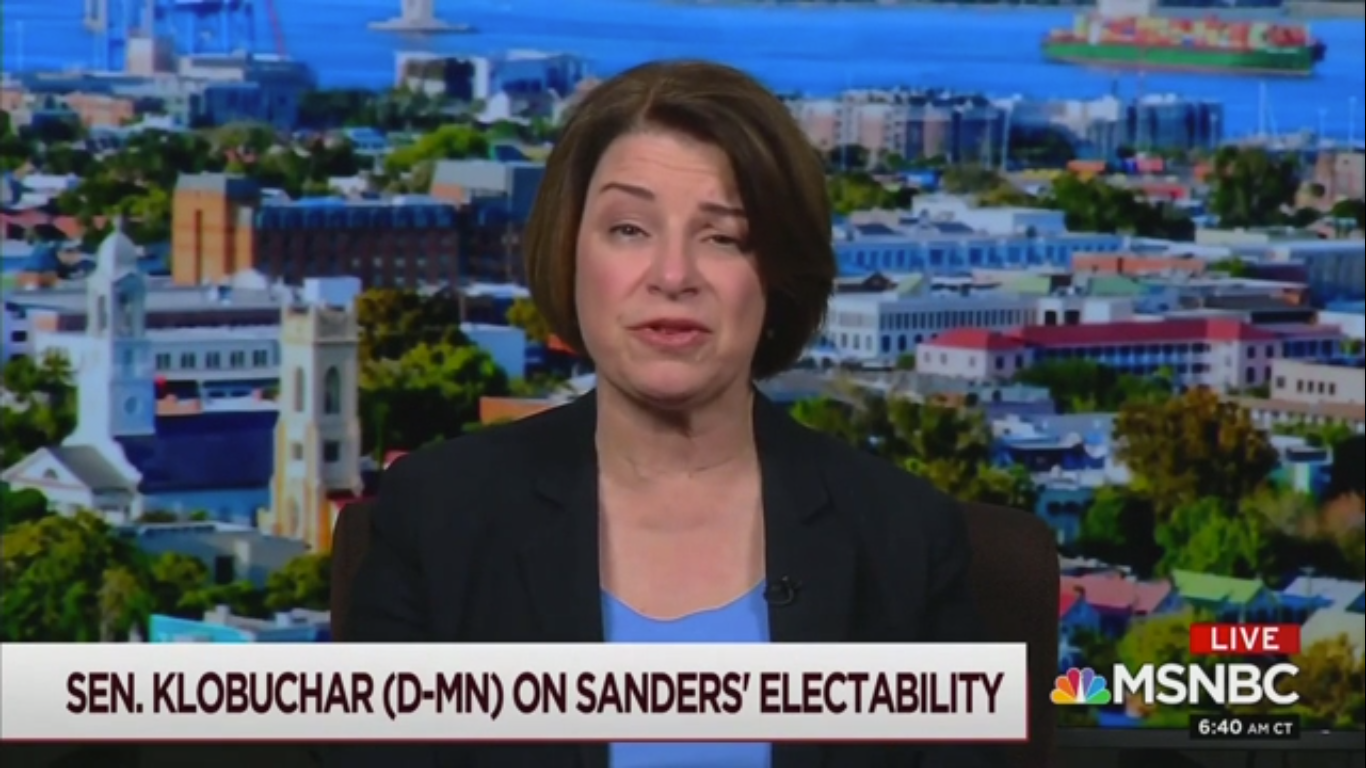 Amy Klobuchar Says Sanders Is ‘Alienating’: ‘It’s Gonna Push a Lot of People Out’