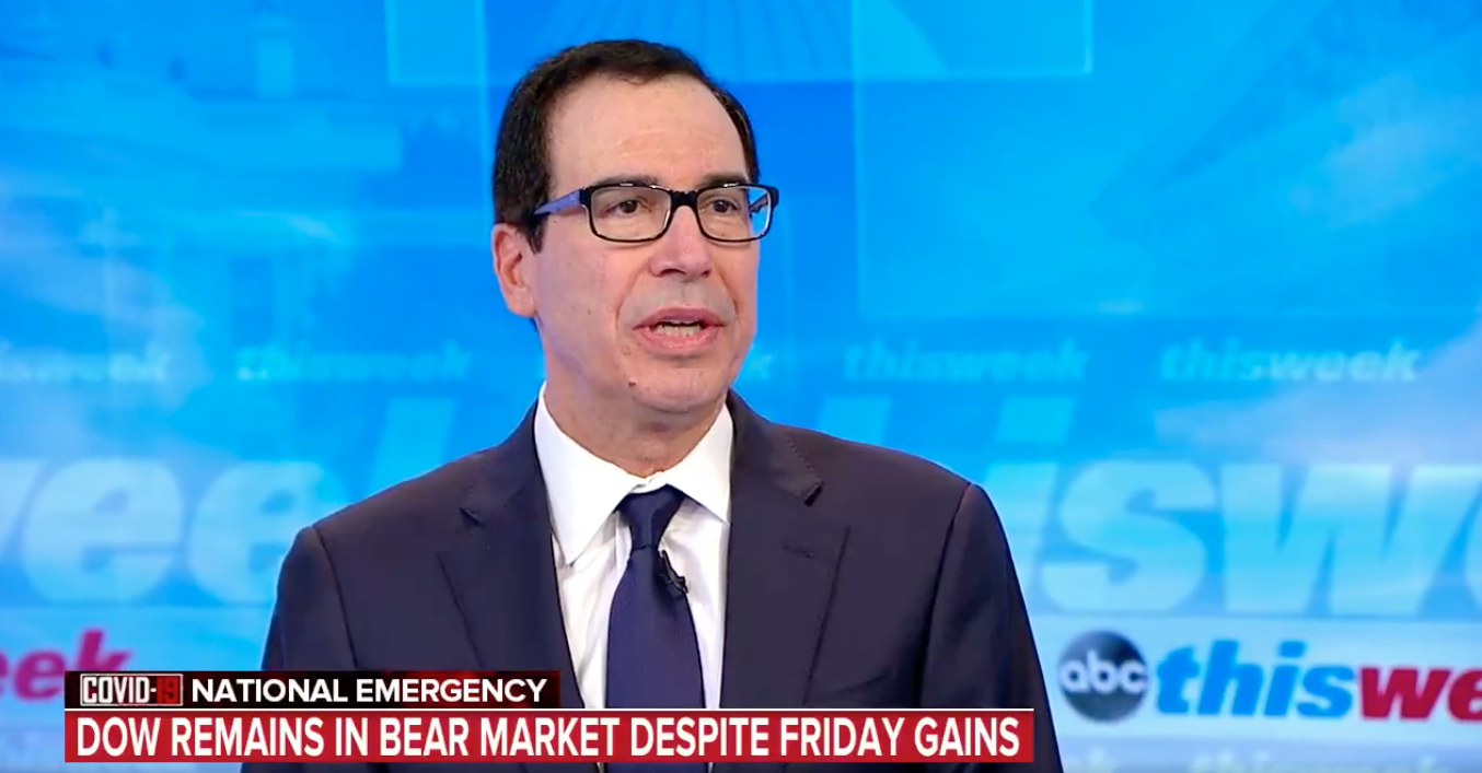 Without Evidence, Mnuchin Insists that ‘People Misinterpreted’ Trump’s Cargo Comment