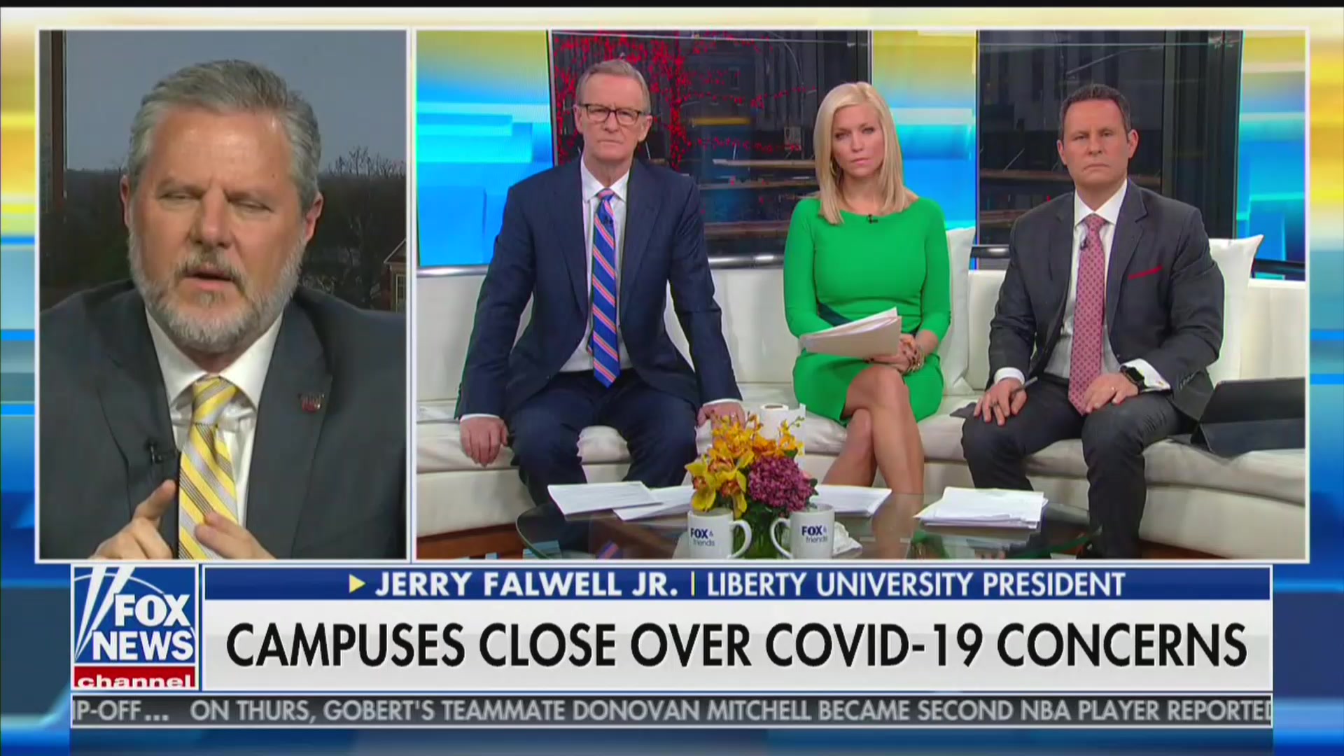 Fox & Friends Hosts Don’t Push Back After Jerry Falwell Jr. Suggests North Korea Developed Coronavirus