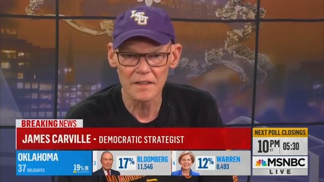 James Carville Suggests Bernie Sanders Should Drop Out Following Biden’s Super Tuesday Success