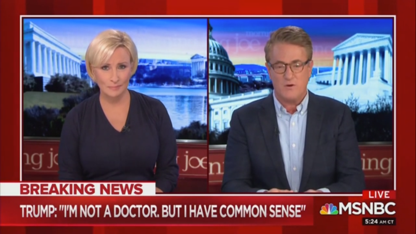 Joe Scarborough Blasts ‘Hacks’ Defending Trump on Coronavirus: ‘The Shallowness of Their Souls’