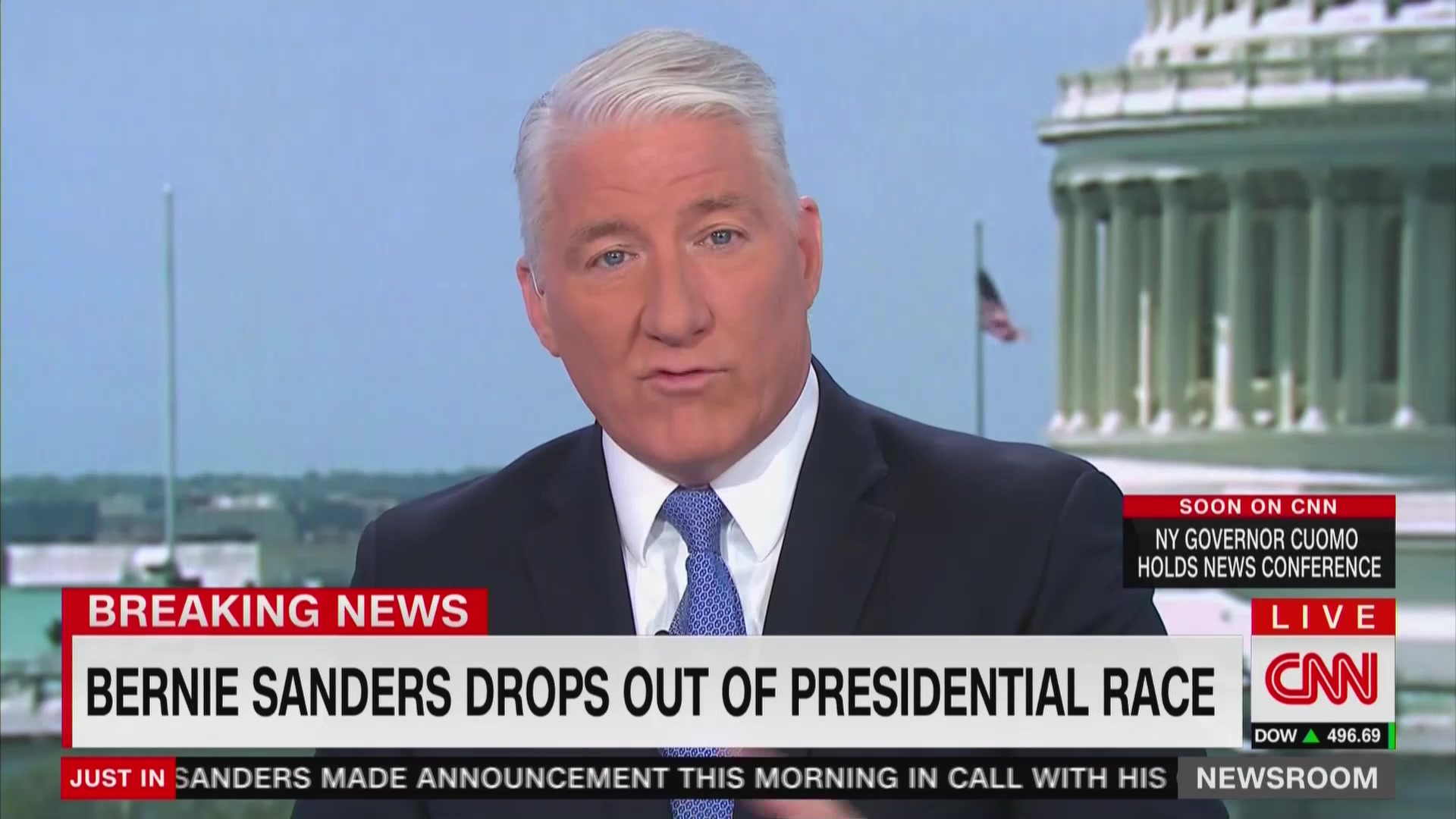 CNN’s John King Falsely Accuses Bernie Sanders of Not Saying He’d ‘Work With’ Biden