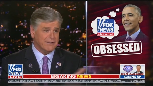 Hannity Claims Obama’s ‘Obsessed’ With Fox: ‘I Live in His Mind!’
