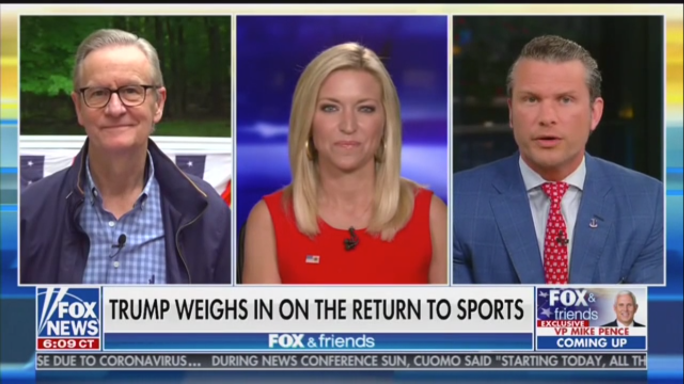 ‘Fox & Friends’ Suggests Trump Is ‘Leading the Way’ from the Golf Course