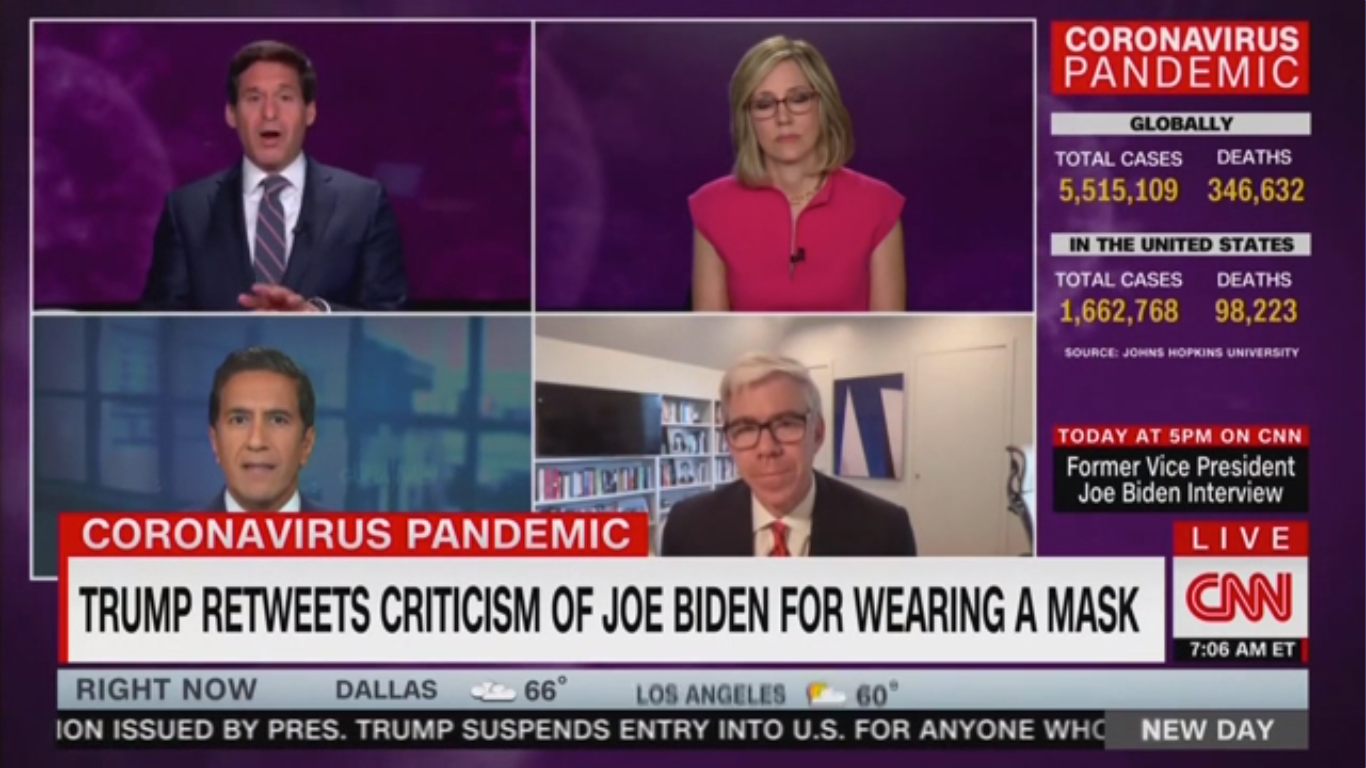 Watch: CNN Hosts Ridicule Brit Hume and Trump over Biden Mask Tweet