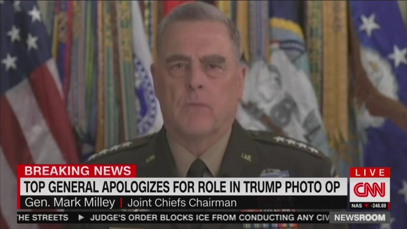 Gen. Mark Milley Apologizes for Appearing in Trump Photo-Op