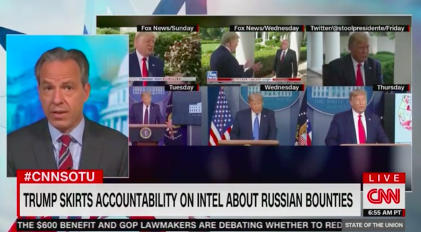Jake Tapper: Trump’s Cognitive Test, Confederate Statues, ‘Cancel Culture’ Overshadow Russian Bounty Scandal