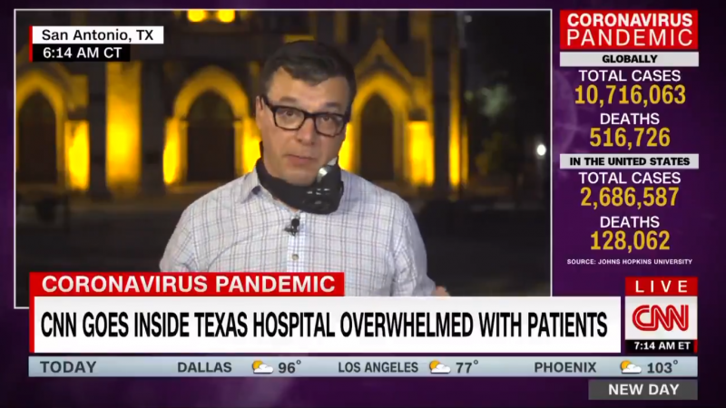 Watch: CNN’s Miguel Marquez Overwhelmed with Emotion after Visiting Hospital Fighting Covid-19