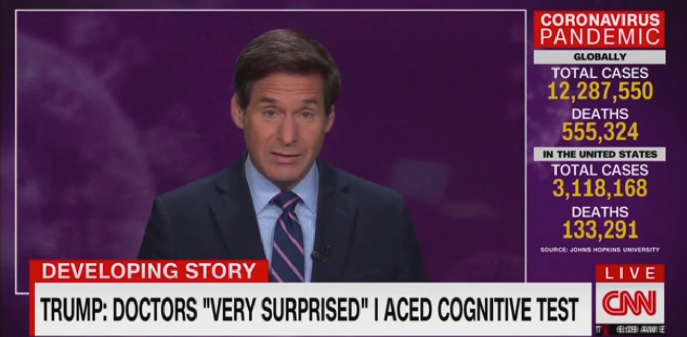 Watch: CNN’s John Berman Is ‘Shocked’ That Trump Bragged About Passing a Cognitive Test