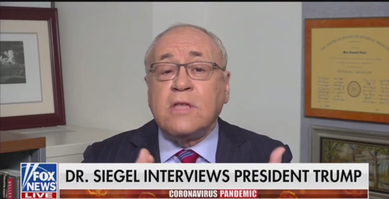 Watch: Fox News’ Dr. Marc Siegel Praises ‘Extremely Sharp’ Trump After Interview