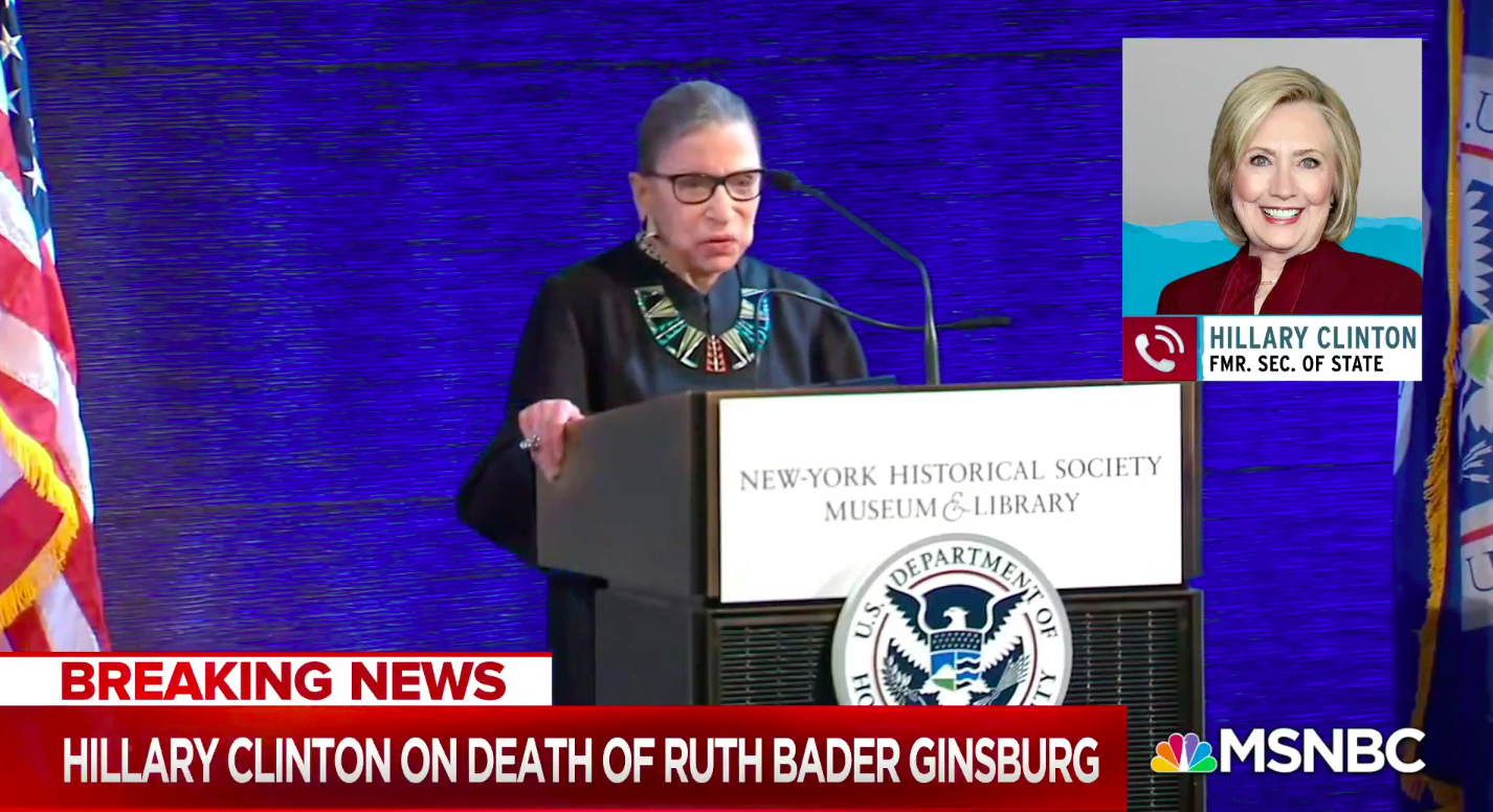 Clinton: Democrats Must Use ‘Every Single Possible Maneuver’ to Prevent McConnell from Replacing Ginsburg