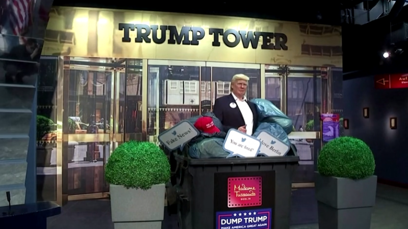 WATCH: Berlin’s Madame Tussauds Puts Trump Wax Figure in Dumpster