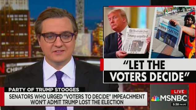 GOP Senators Who Acquitted Trump Because ‘Voters Should Decide’ Struggling to Publicly Admit Biden Win